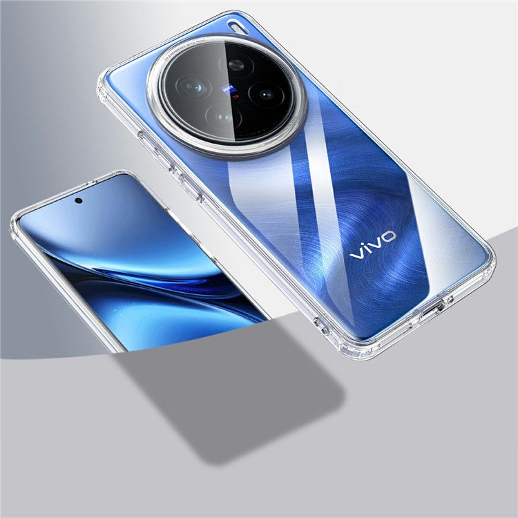 For vivo X200 Pro 5G Case PC+TPU Phone Cover Airbag Protection - Transparent