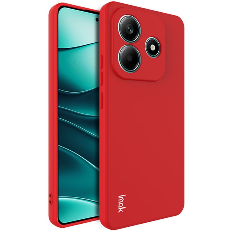 IMAK UC-4 Series for Xiaomi Redmi Note 14 5G TPU Case Soft Phone Cover Straight Edge - Red