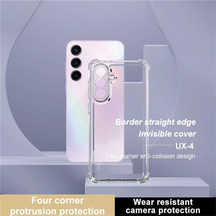 IMAK UX-4 Series for Samsung Galaxy A36 5G Case Straight Frame Four Corner Shockproof Clear TPU Cover