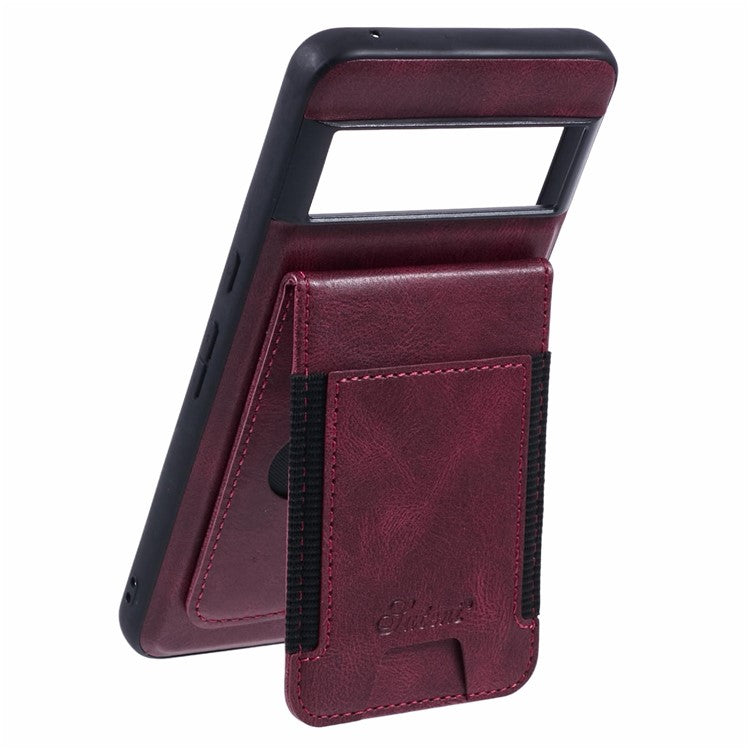 SUTENI H17 For Google Pixel 8 Pro Case Compatible with MagSafe Card Holder Kickstand Phone Cover - Red