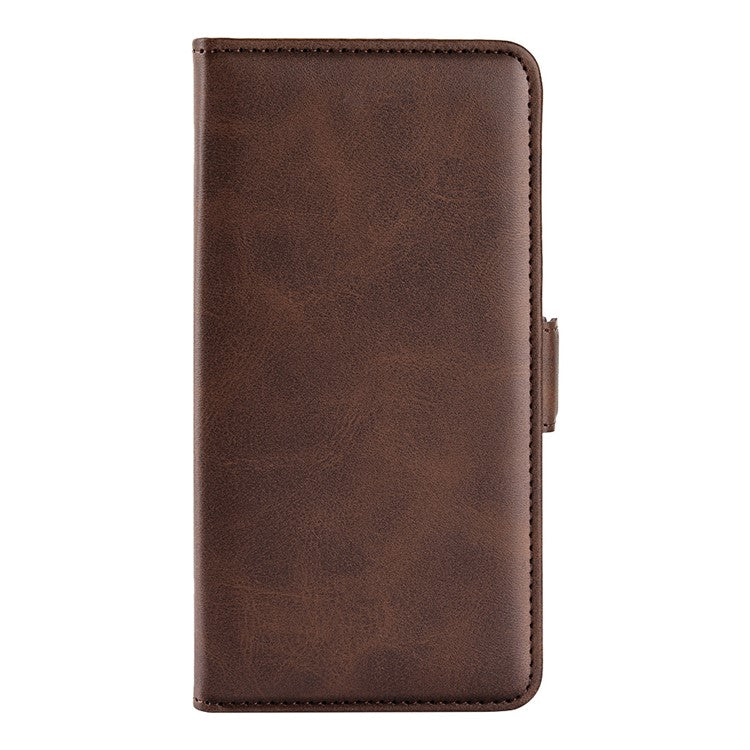 For Google Pixel 9a Stand Case Calf Texture Leather Wallet Phone Cover - Brown