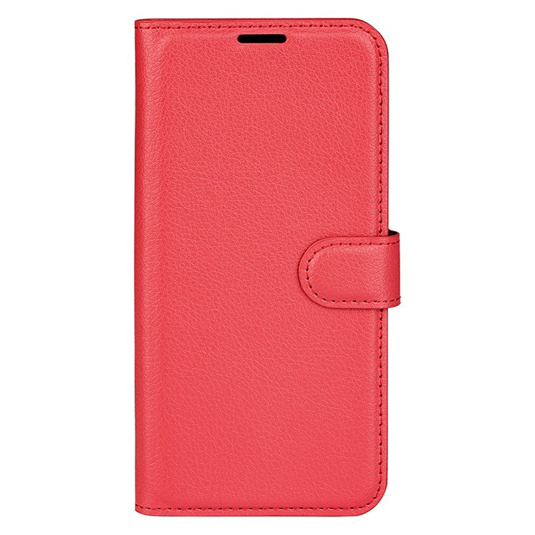 For Google Pixel 9a Case Litchi Texture Shockproof Leather Wallet Phone Cover - Red