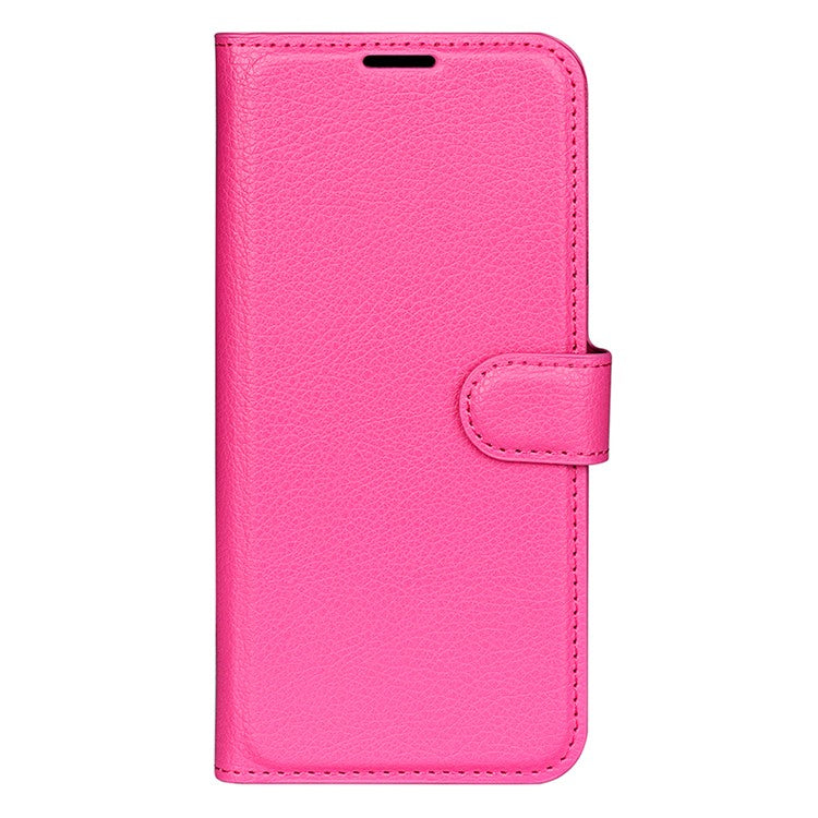 For Google Pixel 9a Case Litchi Texture Shockproof Leather Wallet Phone Cover - Rose