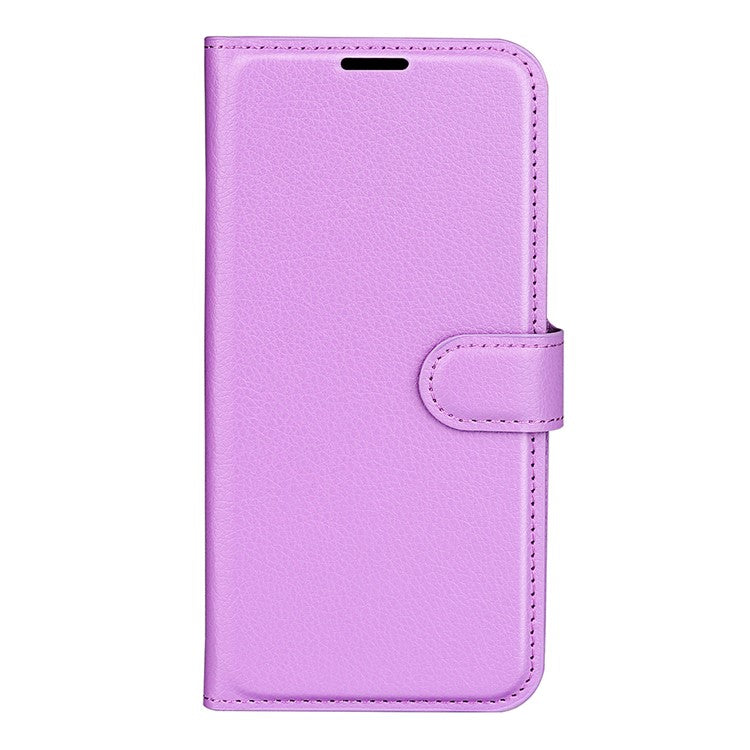 For Google Pixel 9a Case Litchi Texture Shockproof Leather Wallet Phone Cover - Purple