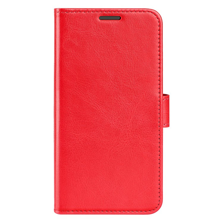 For Google Pixel 9a Wallet Case Crazy Horse Texture Stand Leather Phone Cover - Red