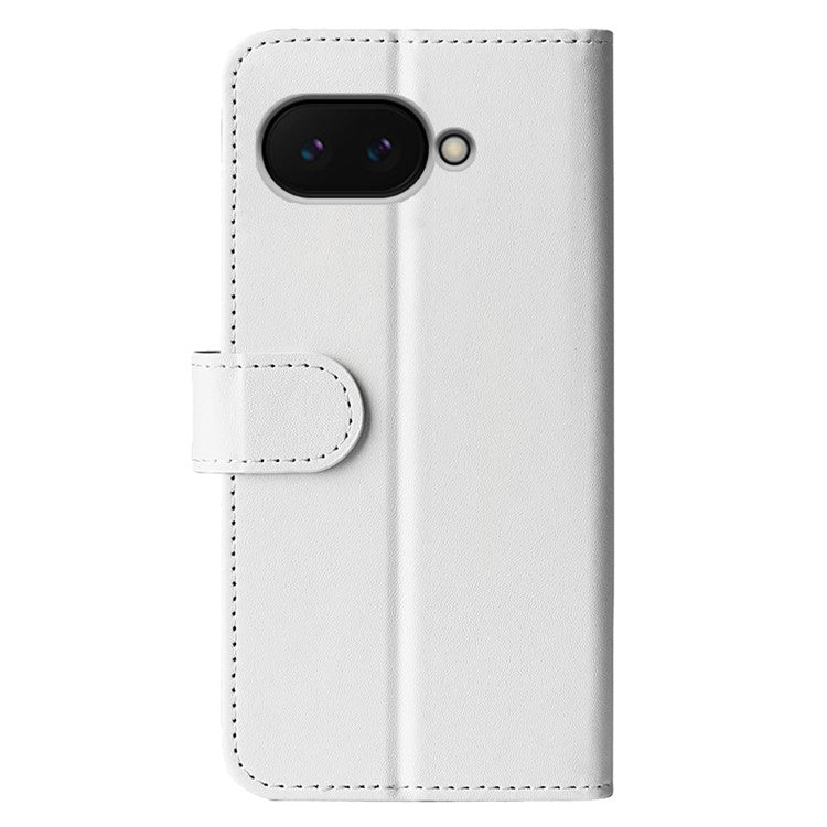 For Google Pixel 9a Wallet Case Crazy Horse Texture Stand Leather Phone Cover - White