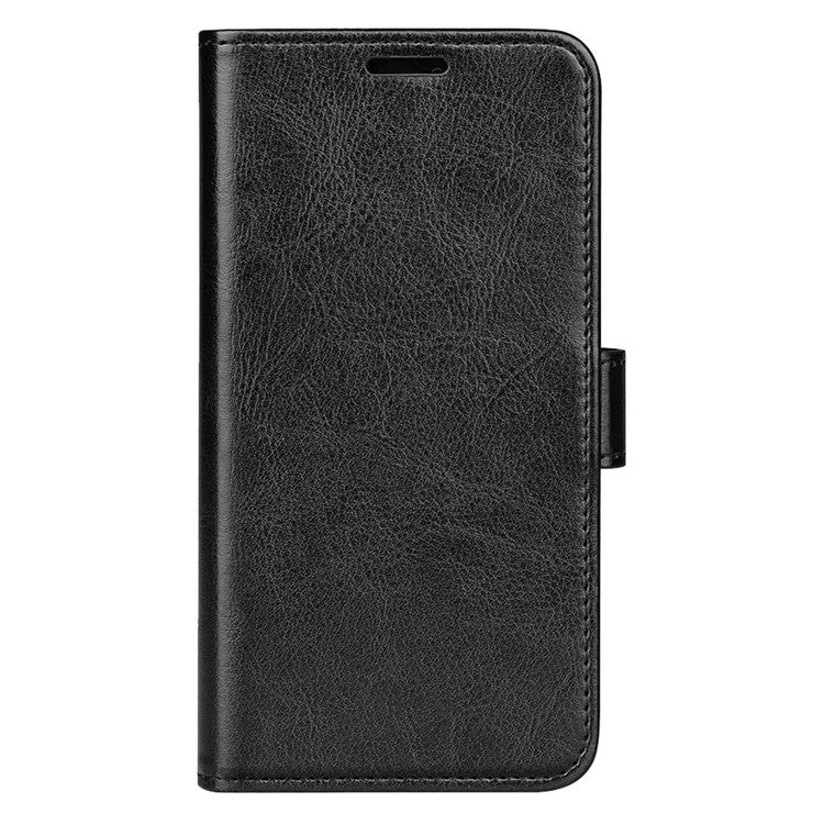 For Google Pixel 9a Wallet Case Crazy Horse Texture Stand Leather Phone Cover - Black