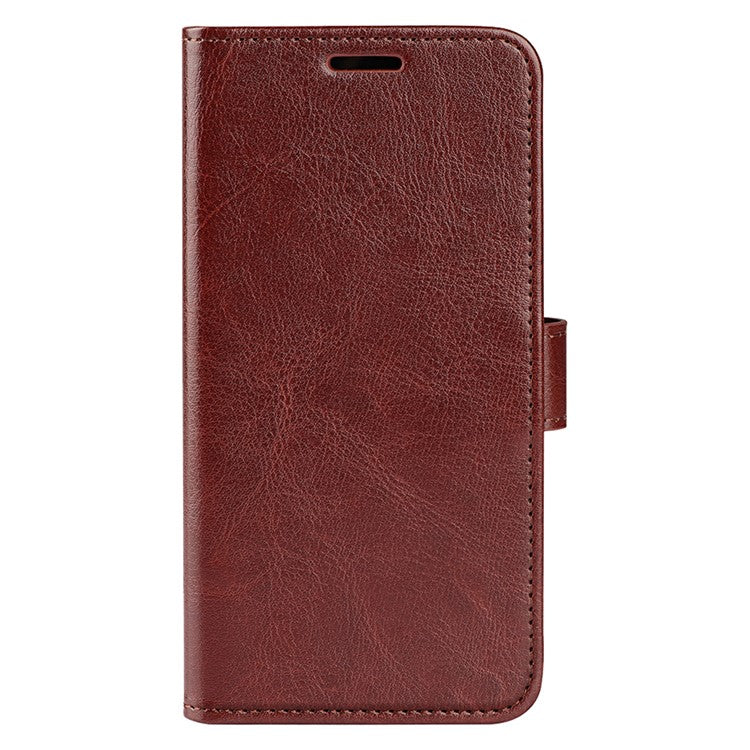 For Google Pixel 9a Wallet Case Crazy Horse Texture Stand Leather Phone Cover - Brown