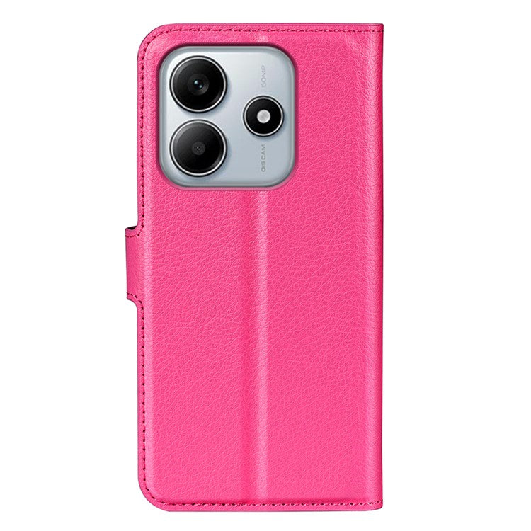 For Xiaomi Redmi Note 14 5G Case Litchi Texture Shockproof Leather Wallet Phone Cover - Rose