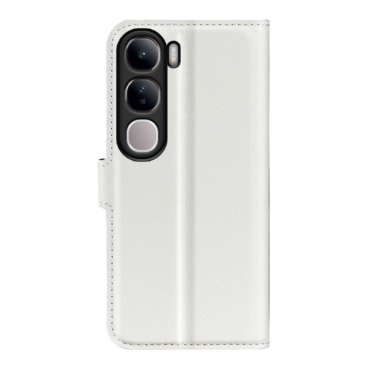 For vivo V40 Lite 5G Case Litchi Texture Shockproof Leather Wallet Phone Cover - White