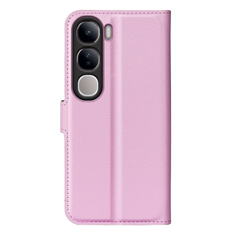 For vivo V40 Lite 5G Case Litchi Texture Shockproof Leather Wallet Phone Cover - Pink