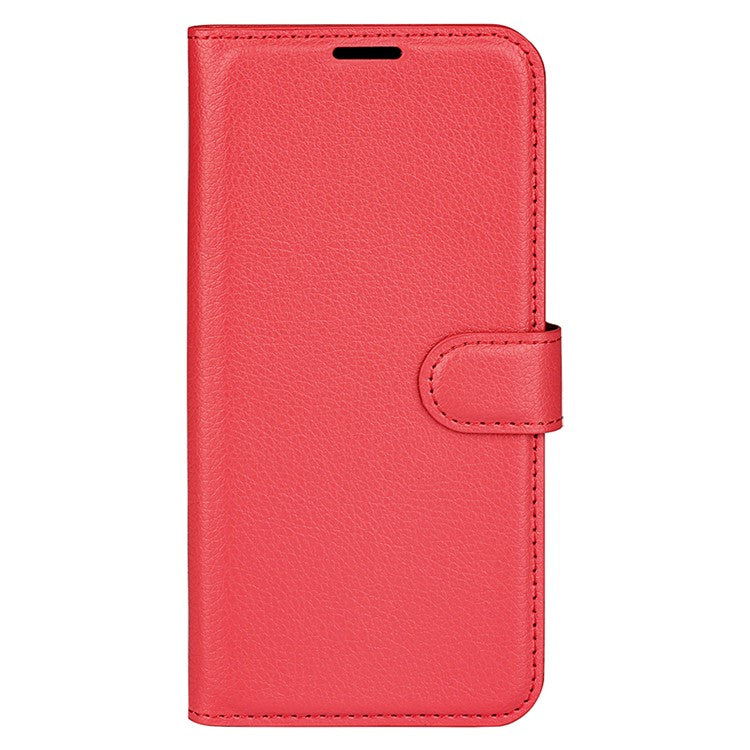 For vivo V40 Lite 5G Case Litchi Texture Shockproof Leather Wallet Phone Cover - Red