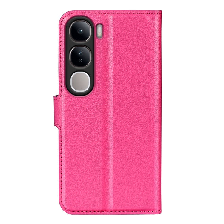 For vivo V40 Lite 5G Case Litchi Texture Shockproof Leather Wallet Phone Cover - Rose