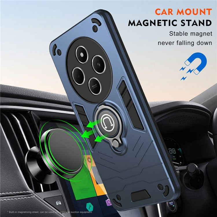 Slide Camshield Kickstand Case for Xiaomi Redmi 14C 4G / 14R 5G / Poco C75 4G PC+TPU Phone Cover - Blue