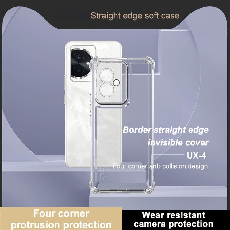 IMAK UX-4 Series for Honor 100 5G Case Straight Frame Four Corner Shockproof Clear TPU Cover