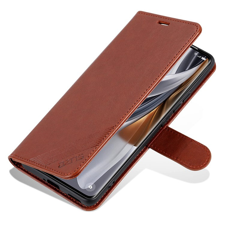 AZNS For vivo X200 Pro mini 5G Case Anti-Scratch PU Leather Stand Wallet Phone Cover - Brown