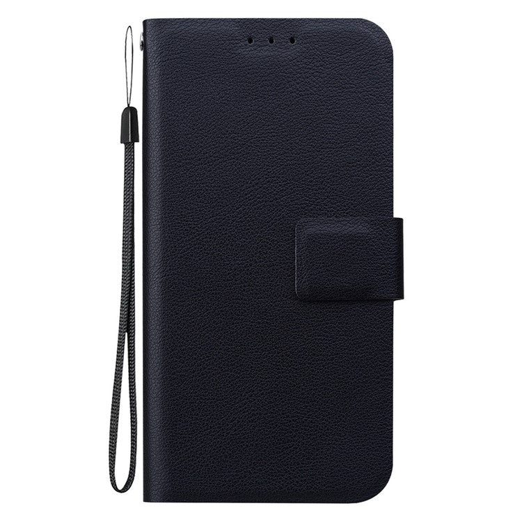 Phone Case For Xiaomi Redmi 14C 4G / 14R 5G / Poco C75 4G Ultra-Thin PU Leather + TPU Phone Cover with Card Slot - Black