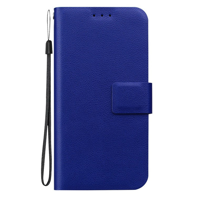 Phone Case For Xiaomi Redmi 14C 4G / 14R 5G / Poco C75 4G Ultra-Thin PU Leather + TPU Phone Cover with Card Slot - Blue