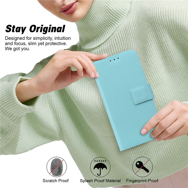 Phone Case For Xiaomi Redmi 14C 4G / 14R 5G / Poco C75 4G Ultra-Thin PU Leather + TPU Phone Cover with Card Slot - Green