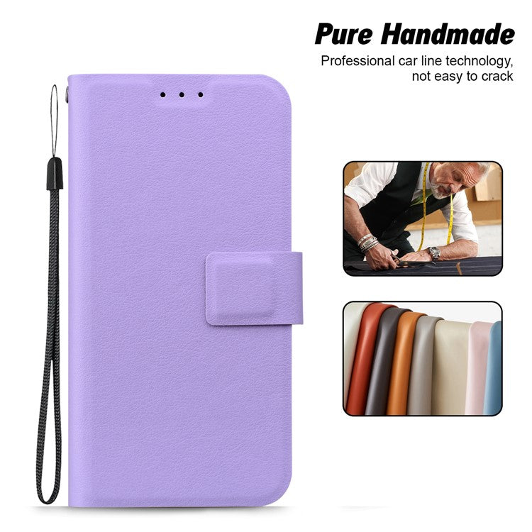 Phone Case For Xiaomi Redmi 14C 4G / 14R 5G / Poco C75 4G Ultra-Thin PU Leather + TPU Phone Cover with Card Slot - Purple