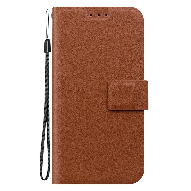 Phone Case For Xiaomi Redmi 14C 4G / 14R 5G / Poco C75 4G Ultra-Thin PU Leather + TPU Phone Cover with Card Slot - Brown