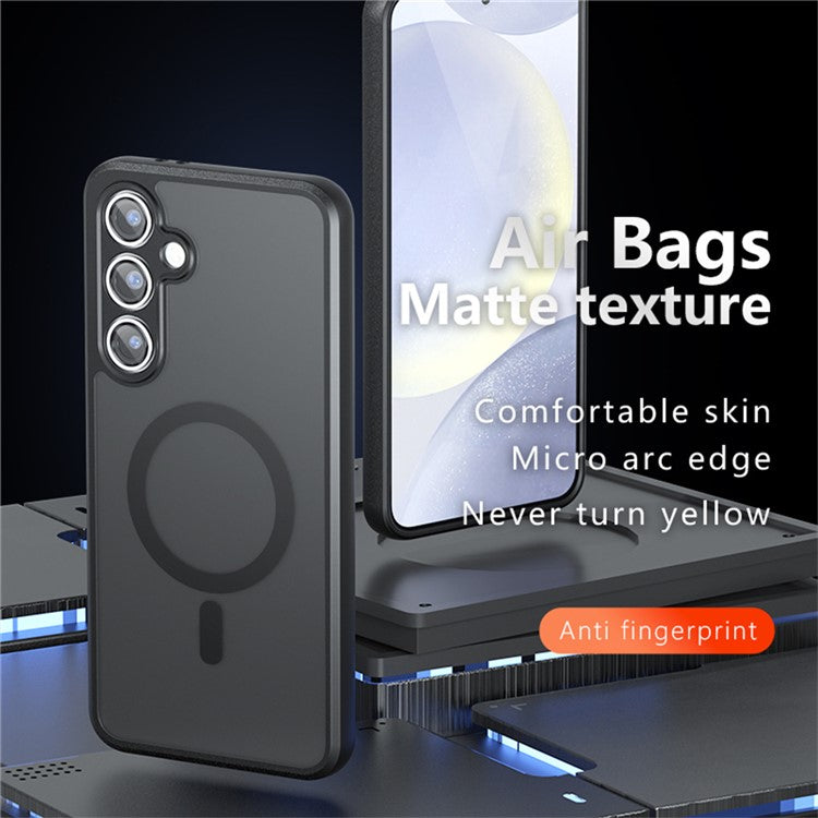 For Samsung Galaxy S24 FE Case Compatible with MagSafe TPU+PC Matte Phone Cover