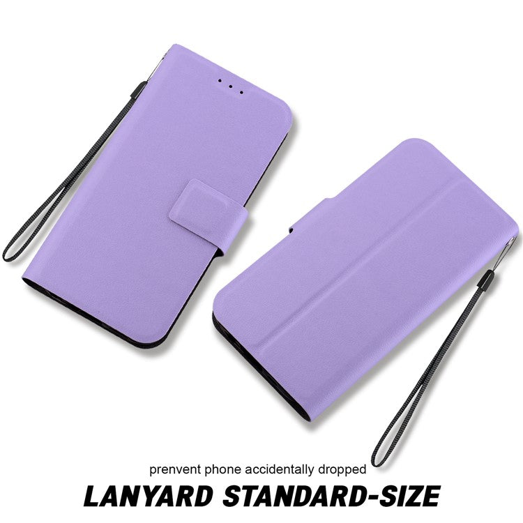 For Google Pixel 9 Pro XL Case Ultra-Thin PU Leather + TPU Phone Cover with Card Slot - Purple