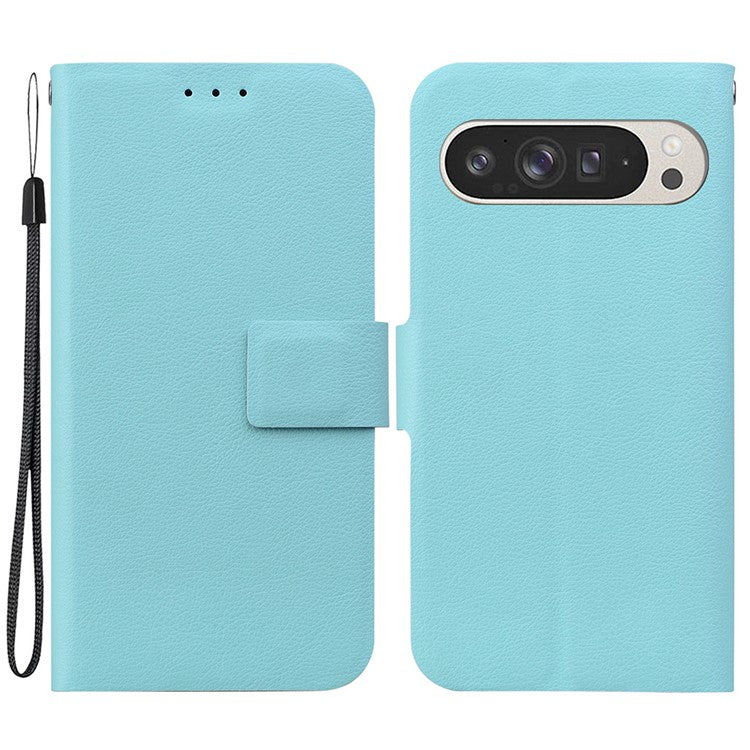 For Google Pixel 9 Pro XL Case Ultra-Thin PU Leather + TPU Phone Cover with Card Slot - Green