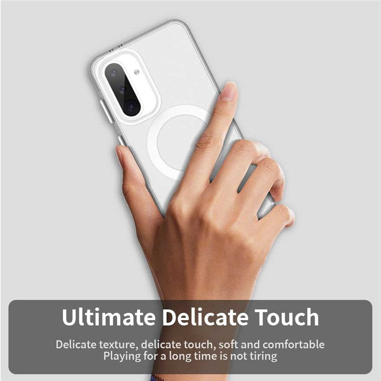 For Samsung Galaxy A36 5G / A56 5G Case Compatible with MagSafe PC+TPU+PET Anti-Drop Phone Cover - White