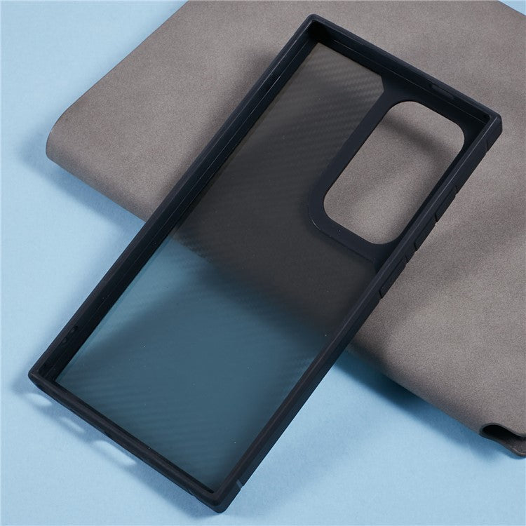 For Samsung Galaxy S25 Ultra Case Carbon Fiber Texture TPU+PC Anti-Drop Phone Cover