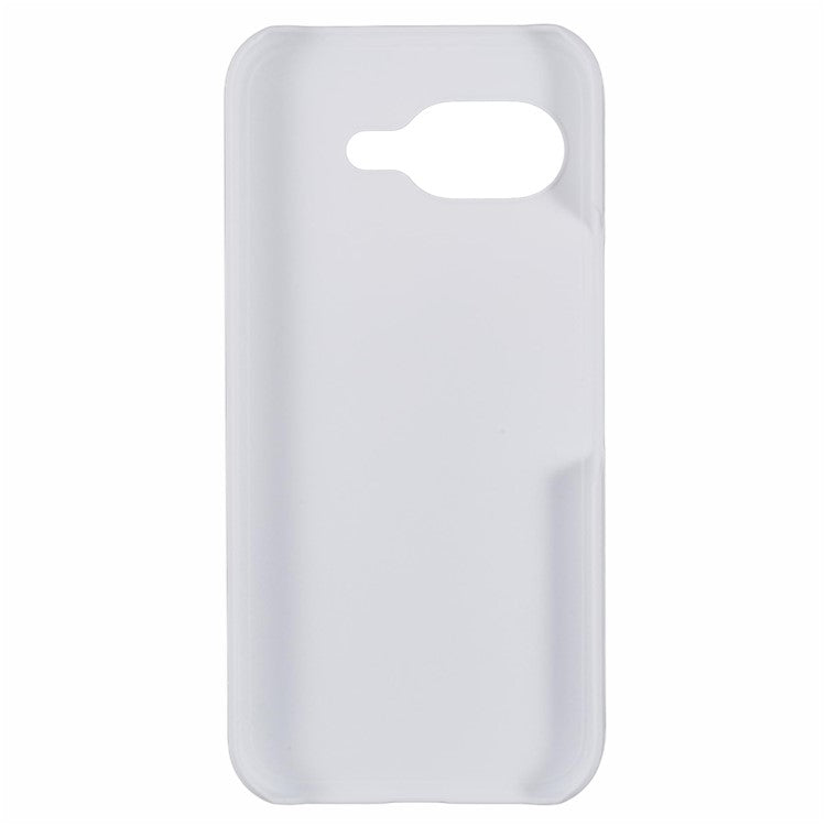 For Google Pixel 9a Case Hard PC Frosted Minimalist Phone Cover - White