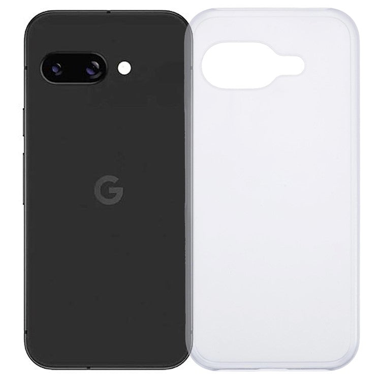 For Google Pixel 9a Case Hard PC Frosted Minimalist Phone Cover - Transparent