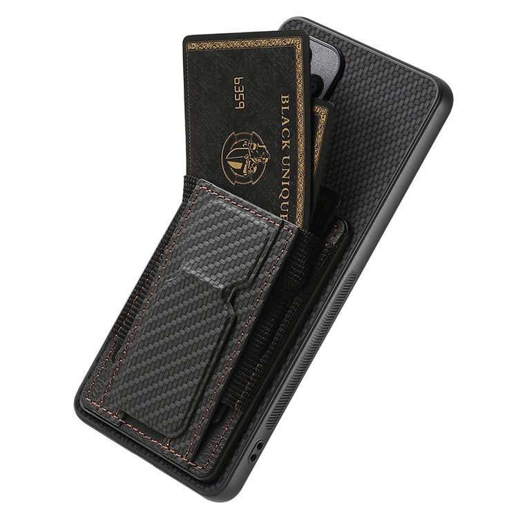 Phone Case For Xiaomi Redmi 14C 4G / 14R 5G / Poco C75 4G Leather Back Cover with Kickstand Card Holder - Black