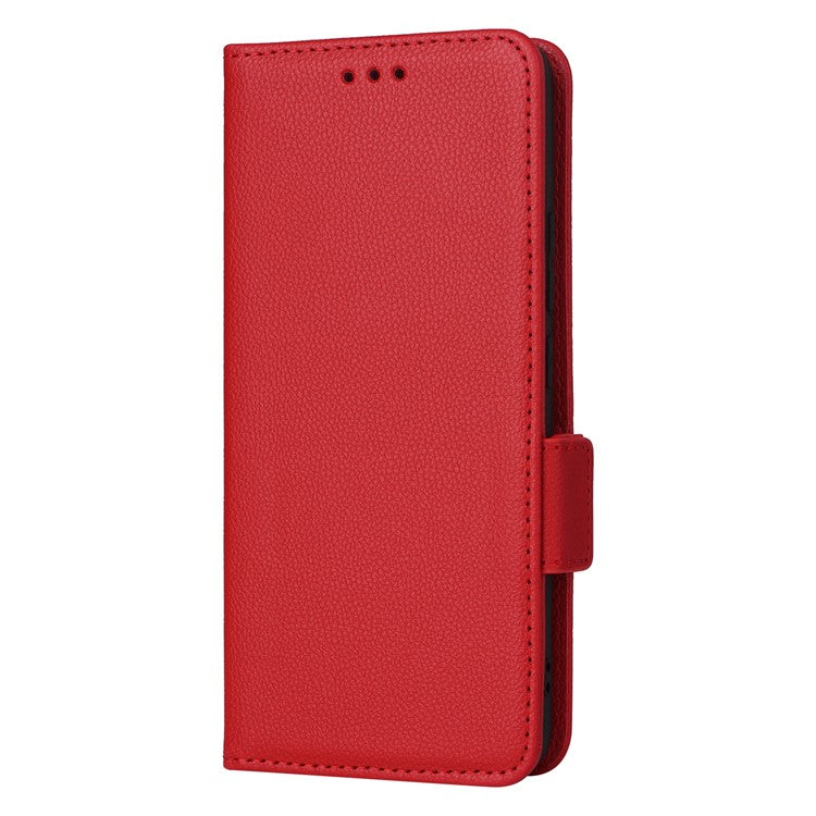 For vivo X200 Pro 5G Case Litchi Texture PU Leather Wallet Flip Phone Cover - Red