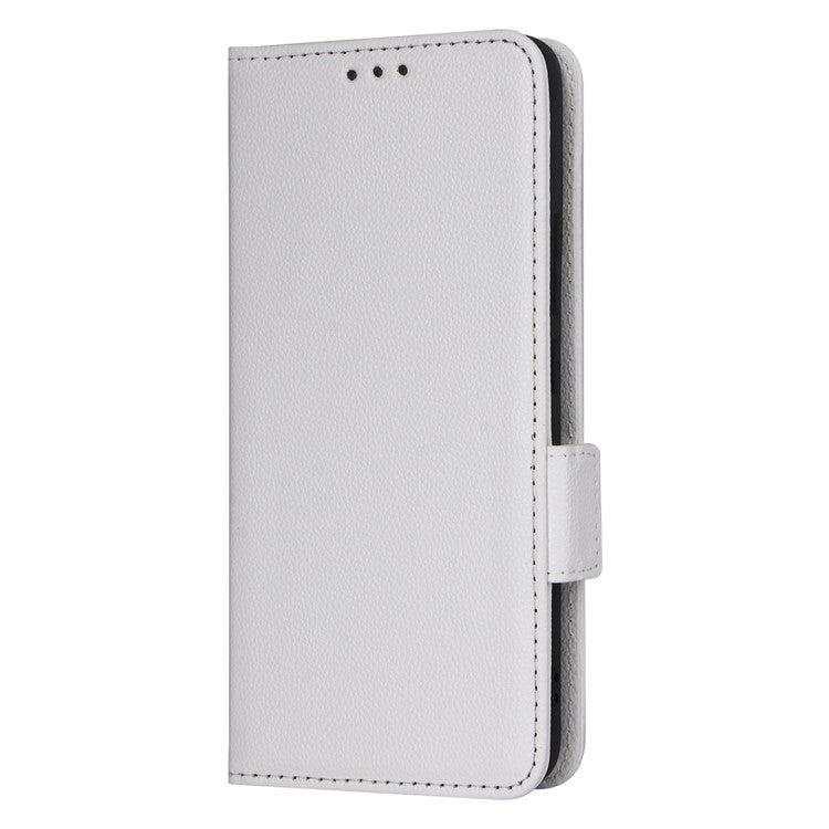 For vivo X200 Pro 5G Case Litchi Texture PU Leather Wallet Flip Phone Cover - White