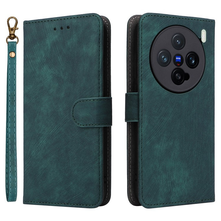 For vivo X200 Pro mini 5G Wallet Phone Case RFID Blocking PU Leather Flip Cover Stand View - Green