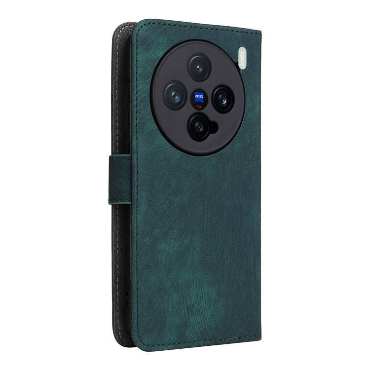 For vivo X200 Pro mini 5G Wallet Phone Case RFID Blocking PU Leather Flip Cover Stand View - Green