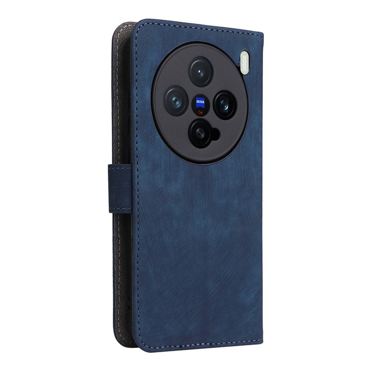 For vivo X200 Pro mini 5G Wallet Phone Case RFID Blocking PU Leather Flip Cover Stand View - Blue