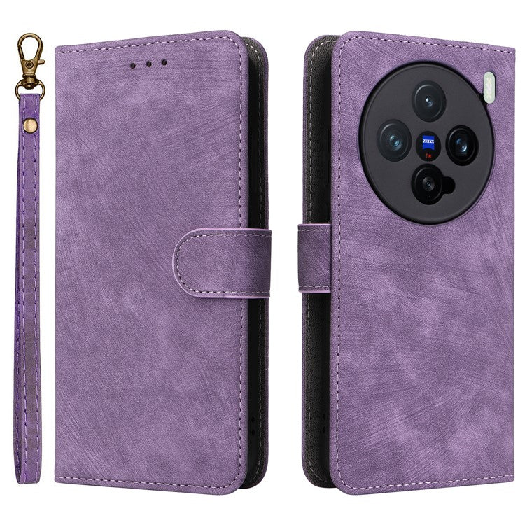 For vivo X200 Pro mini 5G Wallet Phone Case RFID Blocking PU Leather Flip Cover Stand View - Purple