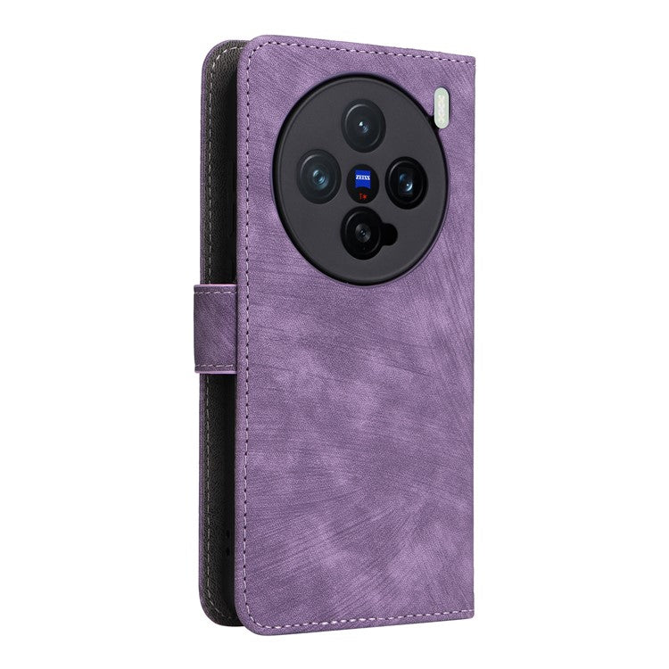 For vivo X200 Pro mini 5G Wallet Phone Case RFID Blocking PU Leather Flip Cover Stand View - Purple