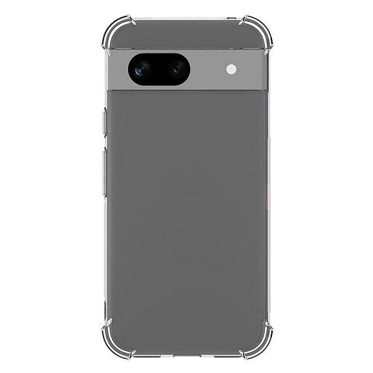 WANLONFENG WL Series for Google Pixel 8a Case 2.0mm Clear TPU Cover with Tempered Glass Film (Big Lens Hole)