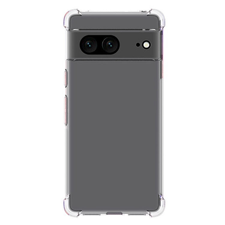 WANLONFENG WL Series for Google Pixel 7 5G Case 2.0mm Clear TPU Cover with Tempered Glass Film (Big Lens Hole)