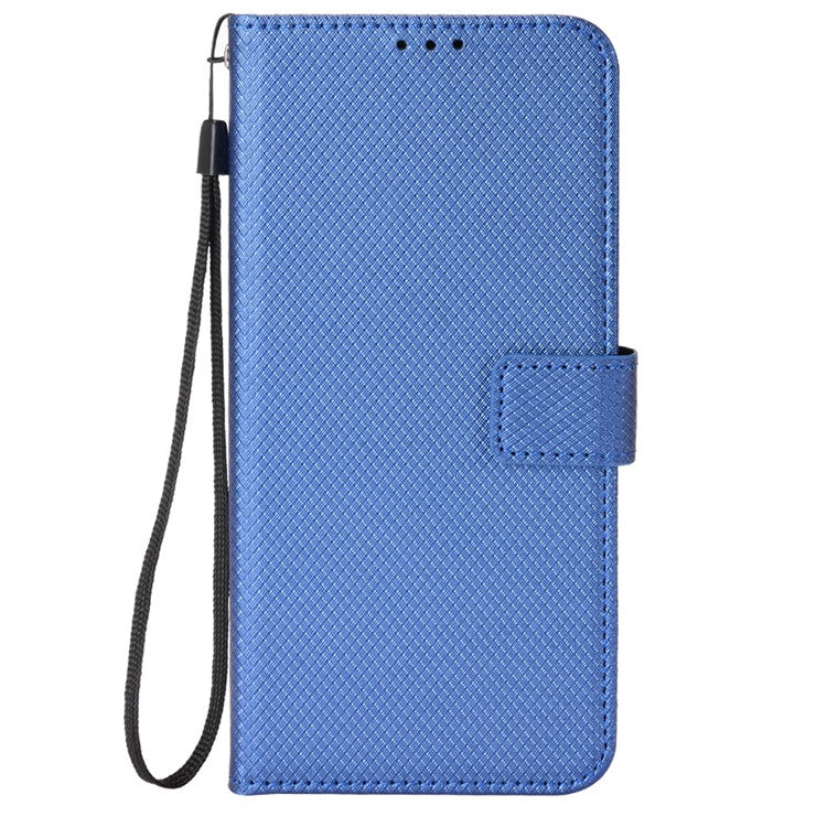 For vivo X200 5G Case PU Leather Diamond Texture Wallet Phone Cover - Blue