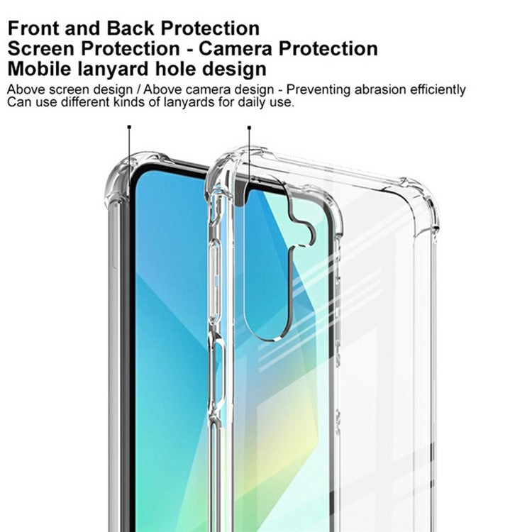 IMAK For Samsung Galaxy A16 5G / 4G PC+TPU Shockproof Clear Phone Cover