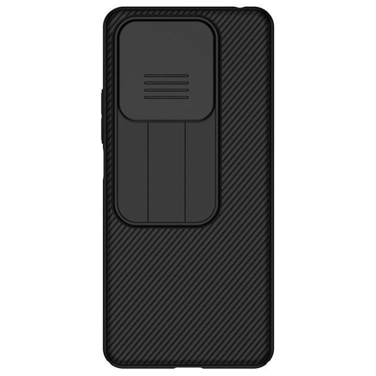 NILLKIN Camshield for Xiaomi Redmi Note 14 5G / 14 4G Case Hard PC Twill Texture Phone Cover with Slide Camera Lid - Black