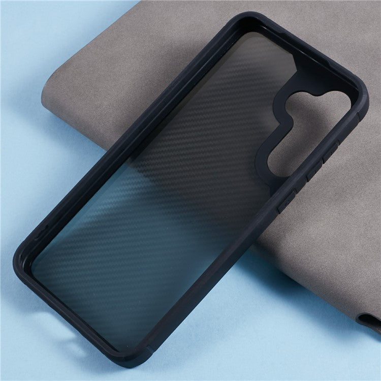 For Samsung Galaxy A16 5G  /  4G Case Carbon Fiber Texture TPU+PC Anti-Drop Phone Cover