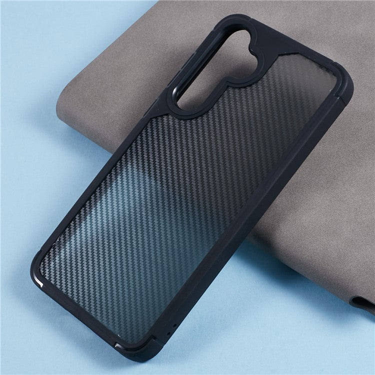 For Samsung Galaxy A16 5G  /  4G Case Carbon Fiber Texture TPU+PC Anti-Drop Phone Cover