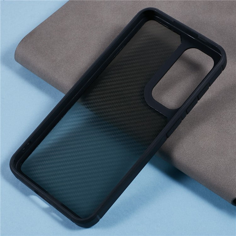 For Samsung Galaxy S25 Case Carbon Fiber Texture TPU+PC Anti-Drop Phone Cover