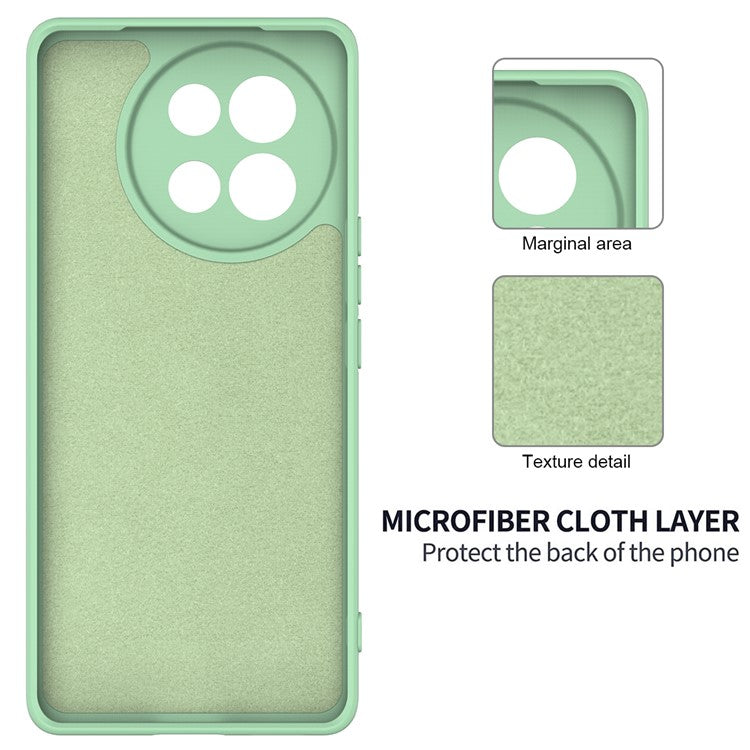 For vivo V40 Lite 5G Case Liquid Silicone Anti-Scratch Phone Cover with Hand Strap - Green