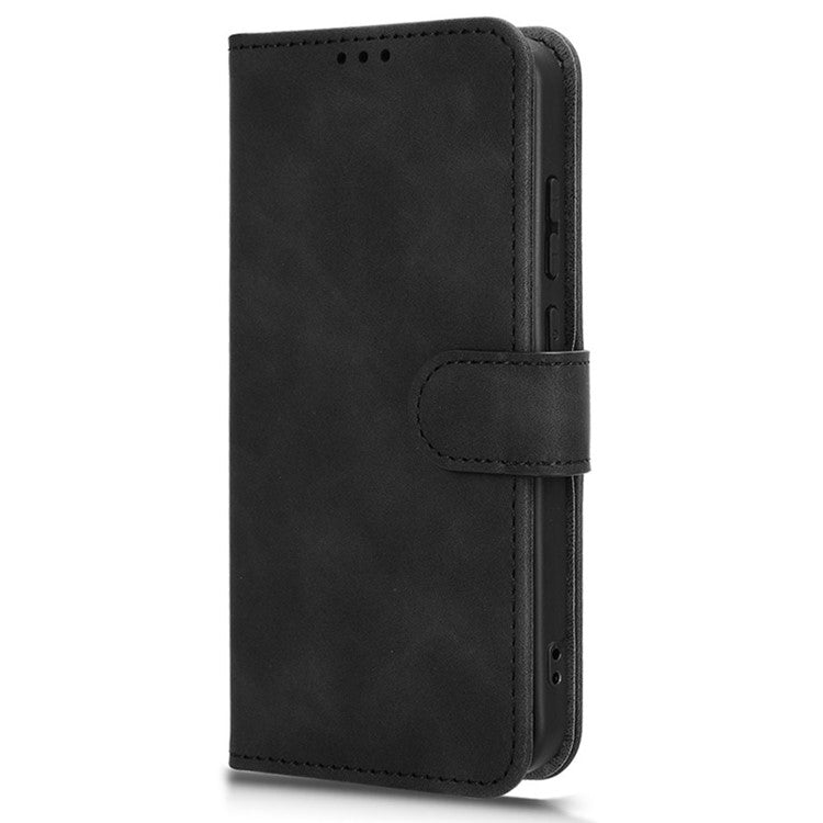 For vivo X200 5G Leather Case Skin-Feel Anti-Drop Wallet Flip Phone Cover - Black